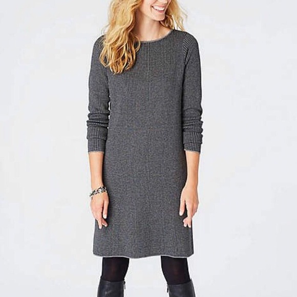 houndstooth sweater dress